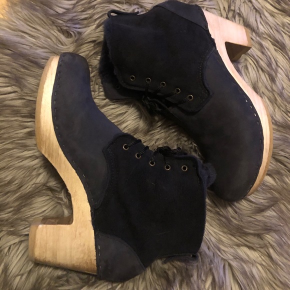 Shearling Lined Clog Boots - great condition - Picture 2 of 13